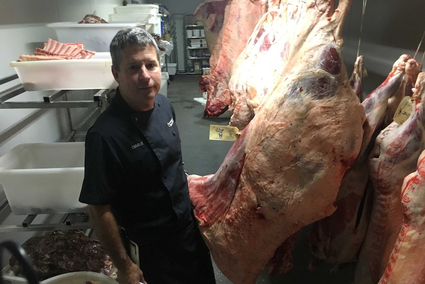 Organic butcher Charlie Everson says consumer demand for organic meat high