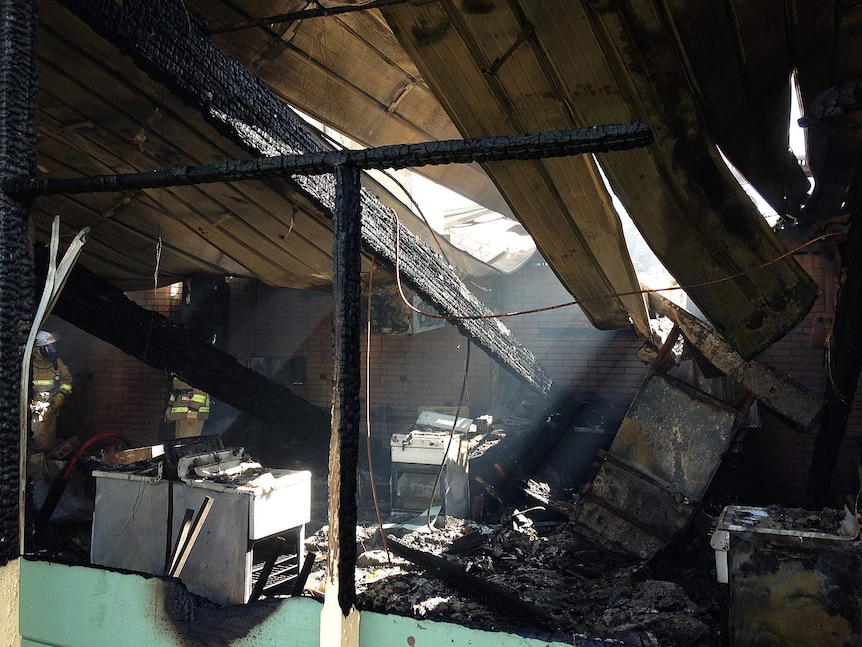 Home economics and other facilities were destroyed in a fire at Lameroo Regional Community School.