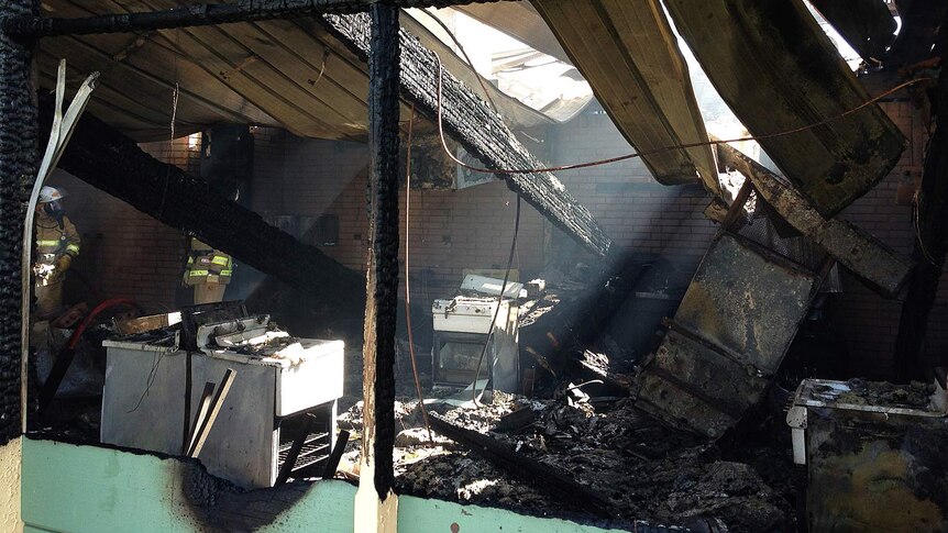 Home economics and other facilities were destroyed in a fire at Lameroo Regional Community School.