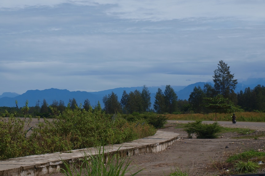 Landscape shot of Timika in Indonesia