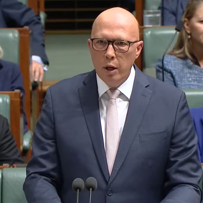 Peter Dutton during budget reply.