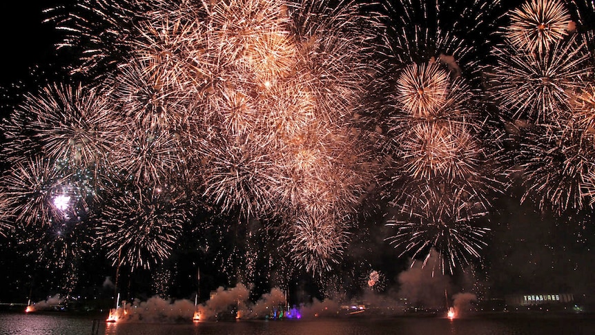 Fireworks as Canberra turns 100.