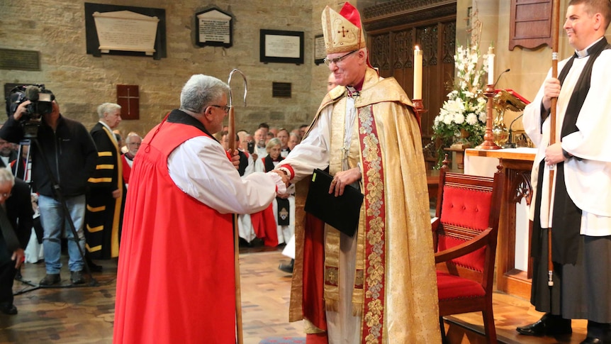 Bishop Richard Condie is sworn in