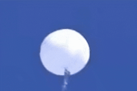 Footage shows an alleged Chinese spy balloon being destroyed by the US. 