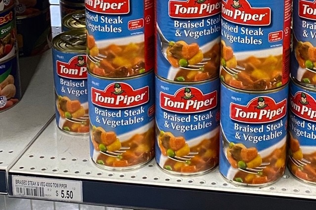 A photo of canned food.