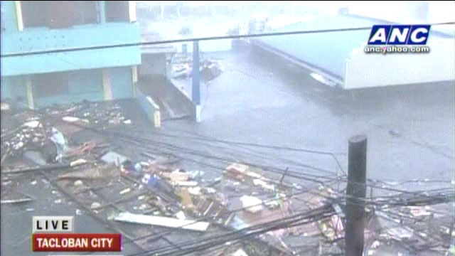 Locals collect for typhoon victims
