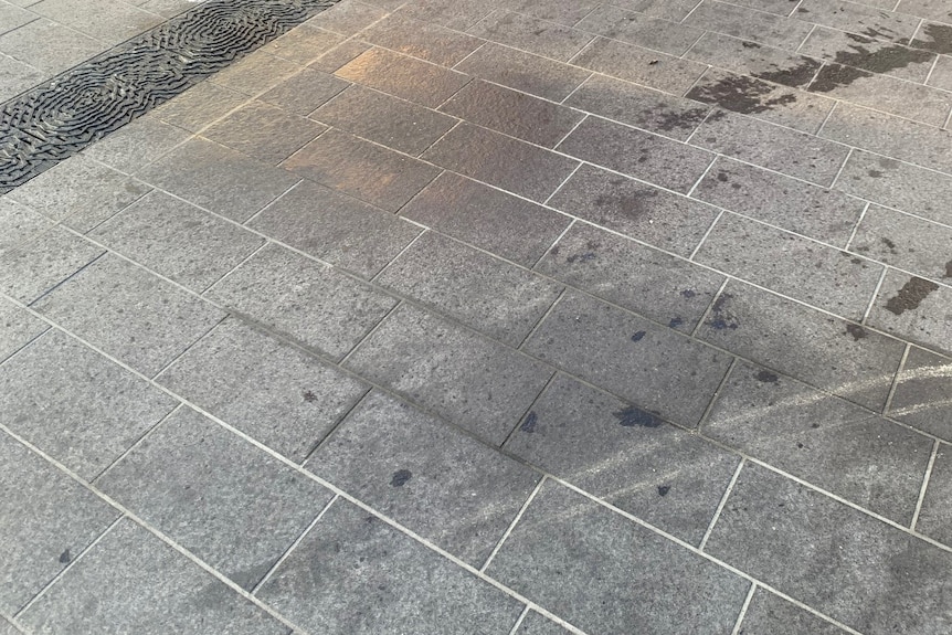 Stained pavers