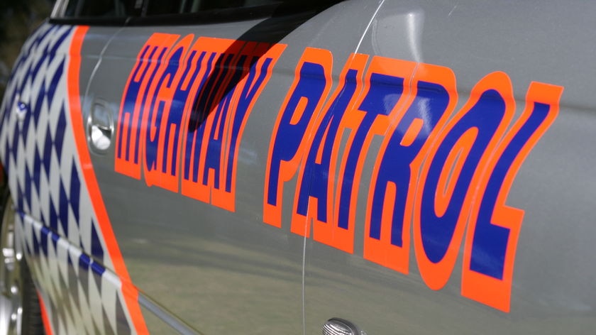 Police patrol vehicle side view