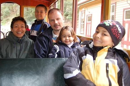 Hans van den Hende, Shaliza Dewa and children Piers, Marnix and Margaux