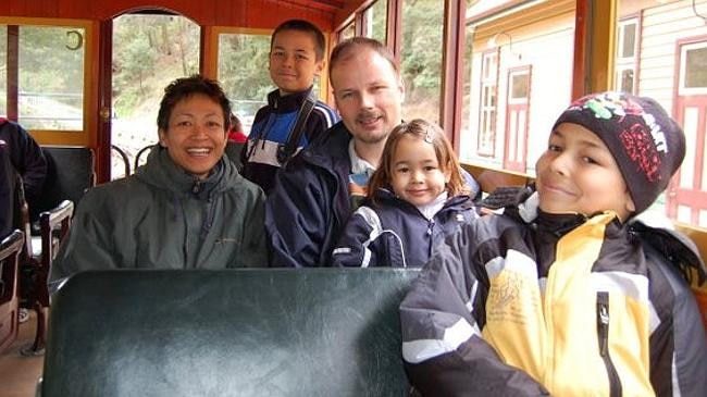 Hans van den Hende, Shaliza Dewa and children Piers, Marnix and Margaux