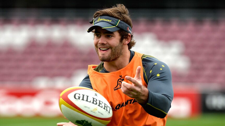 Key role ... Liam Gill at a Wallabies training session in Brisbane