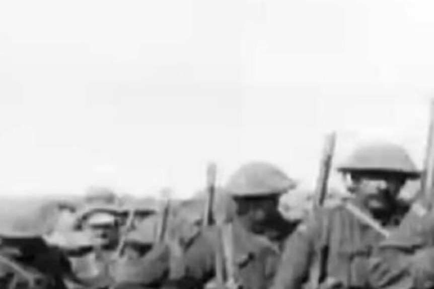 Soldiers head off to battle in WWI after two bullets set off the Great War.