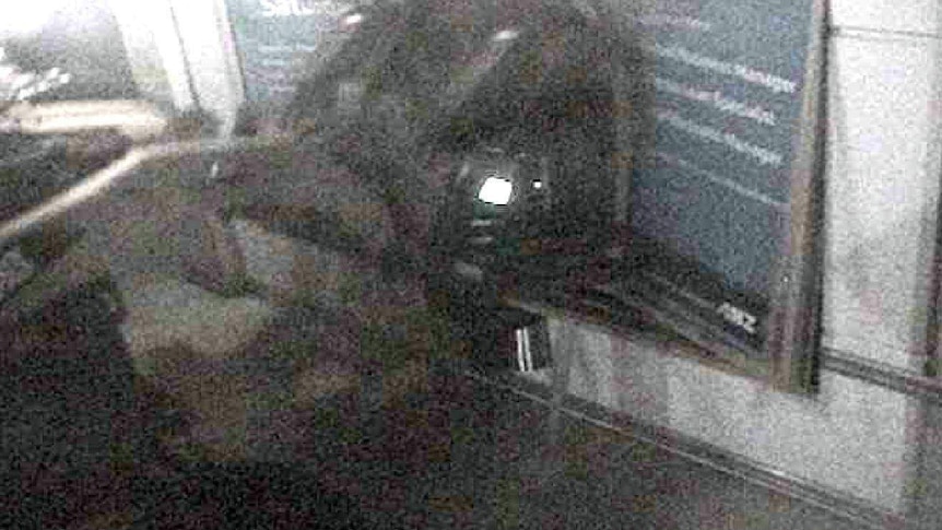 A bobcat was used to ram an ATM at an Albany shopping centre.