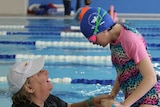 Tracey Ayton with Little Hero swimmer Kate Seckold.