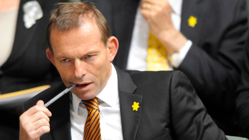 Opposition Leader Tony Abbott has dismissed the claims, saying "he does not speak like that".