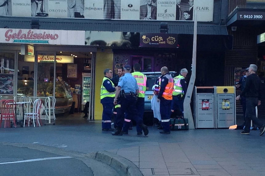 Police at scene of Chatswood crash