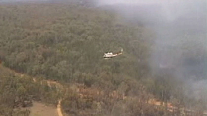 Water bombers fight a blaze south of Inverell in New South Wales.