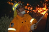 Firefighters battled throughout Wednesday night to protect homes at Brooms Head.