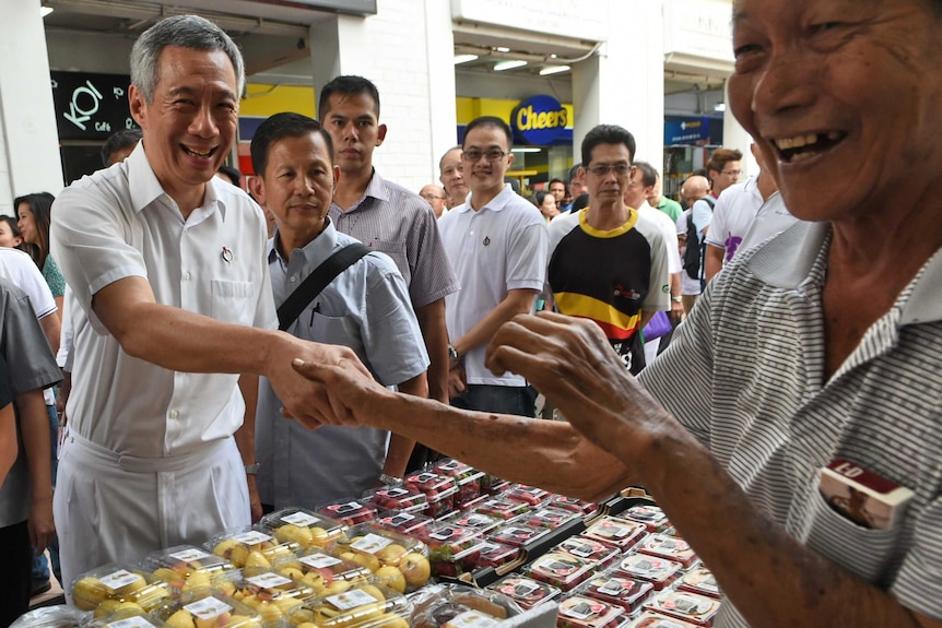 Lee Hsien Loong on the campaign trail