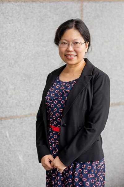 Woman smiling at camera