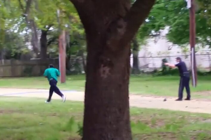 Still from video showing police shooting in South Carolina