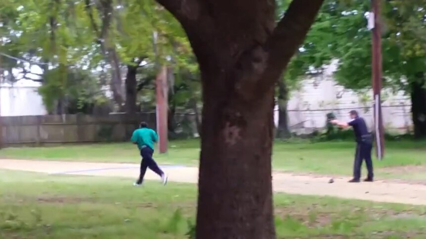 Still from video showing police shooting in South Carolina