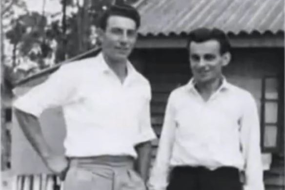 Annastacia Palaszczuk's grandfather Leo (right)