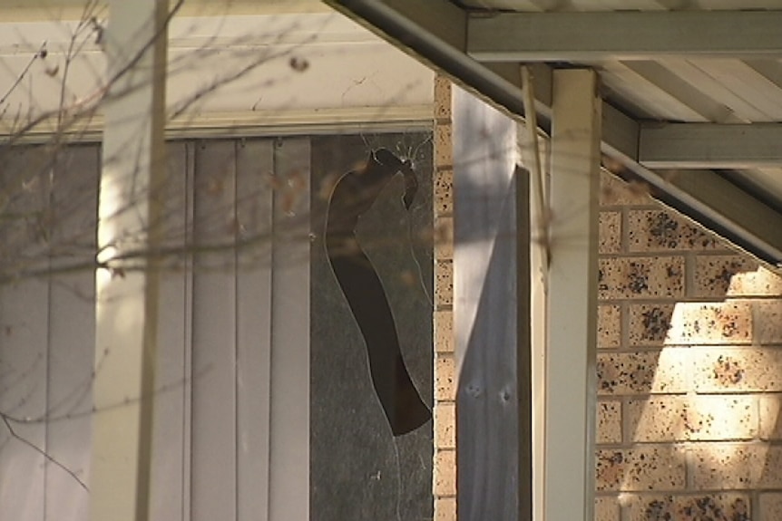 Police found two bullet holes in the lounge room window of the house in Leita Court at Ngnunnawal on Friday.