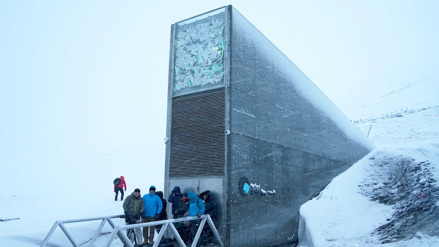 Australians at Doomsday Vault door