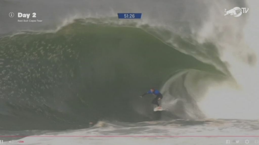 Surfers Tackle Monster Waves At The Red Bull Cape Fear Contest At Sydney S Botany Bay Abc News