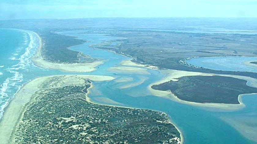 The lower lakes and Murray mouth in South Australia