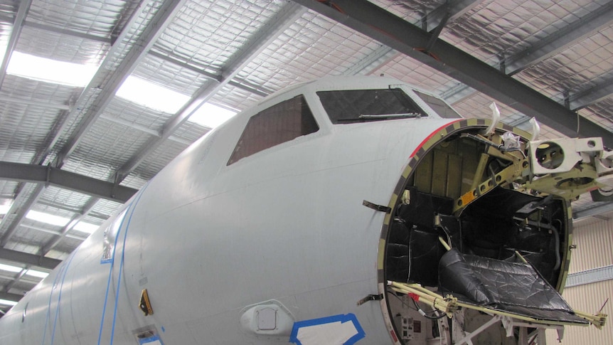 The RAAF Orion fuselage minus its nose cone