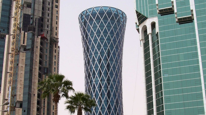 The Tornado Tower skyscraper.