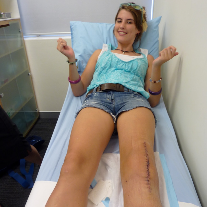 Abbey Lindley's post-op in 2013.