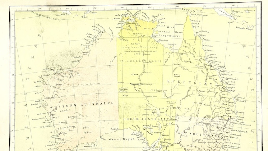 Booth's 1873 general map of Australia.