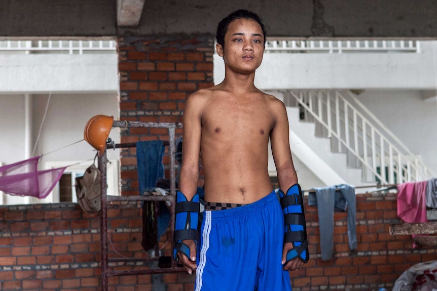 Rith Vibol broke both of his arms after falling several storeys,