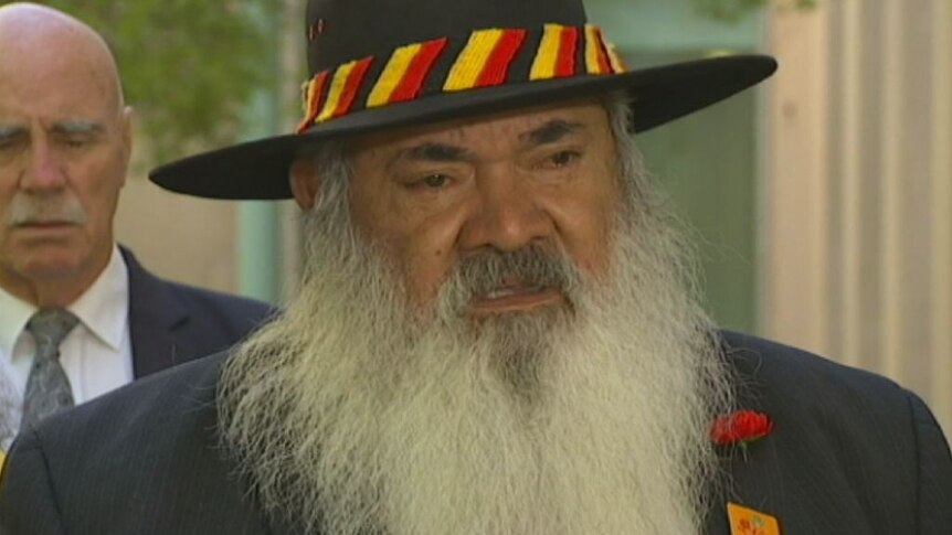 Pat Dodson fights back tears while calling for action on Indigenous suicide.