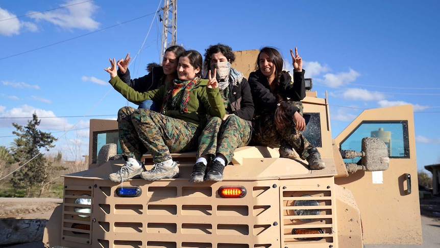 Members of the Kurdish female military force, the YPJ, are serving on the frontline.