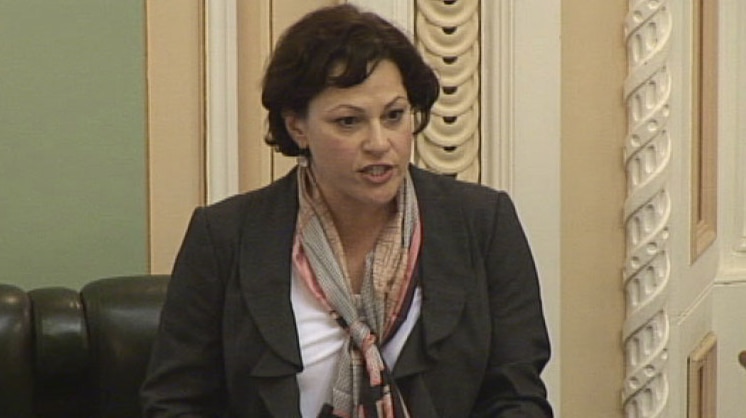 Queensland Labor MP Jackie Trad speaking in State Parliament in Brisbane