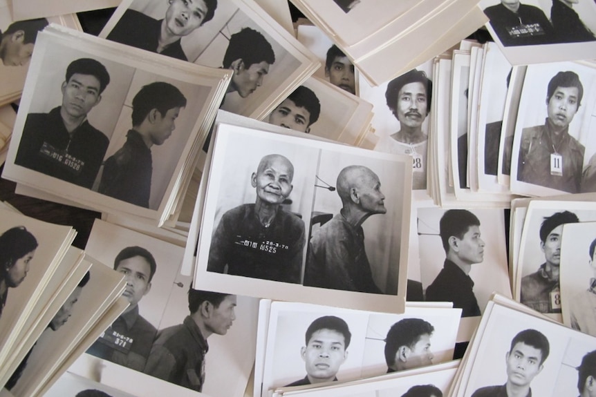 Black and white mugshots of Cambodians.