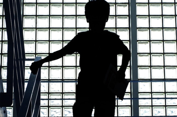 Silhouette of boy