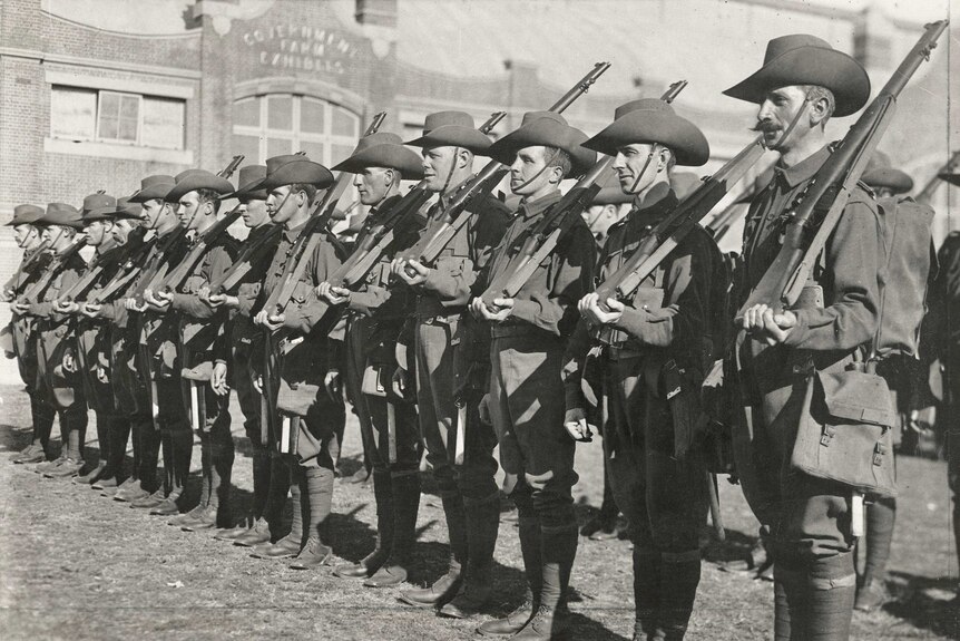 Some of Australia's first enlisted men who went to Rabaul