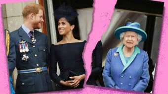Photo of Prince Harry and Meghan Markle torn away from Queen Elizabeth for a story on disappointing family