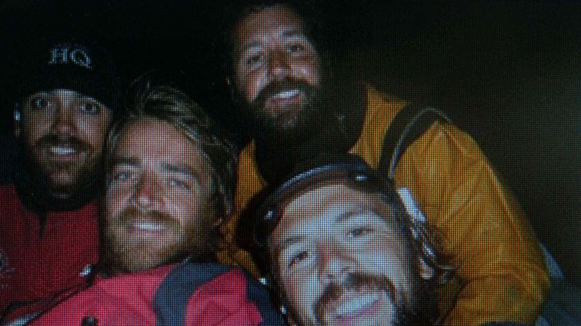 The men (pictured) were 980 km from their destination when they last made contact