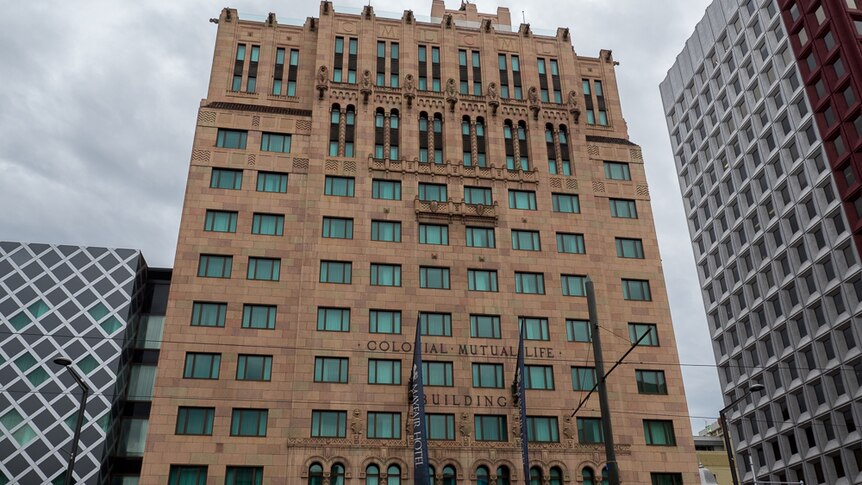 The Colonial Mutual Life building in King William Street.