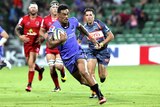 Chance Peni of the Western Force makes a run against the Reds at Perth Oval on March 2, 2017.