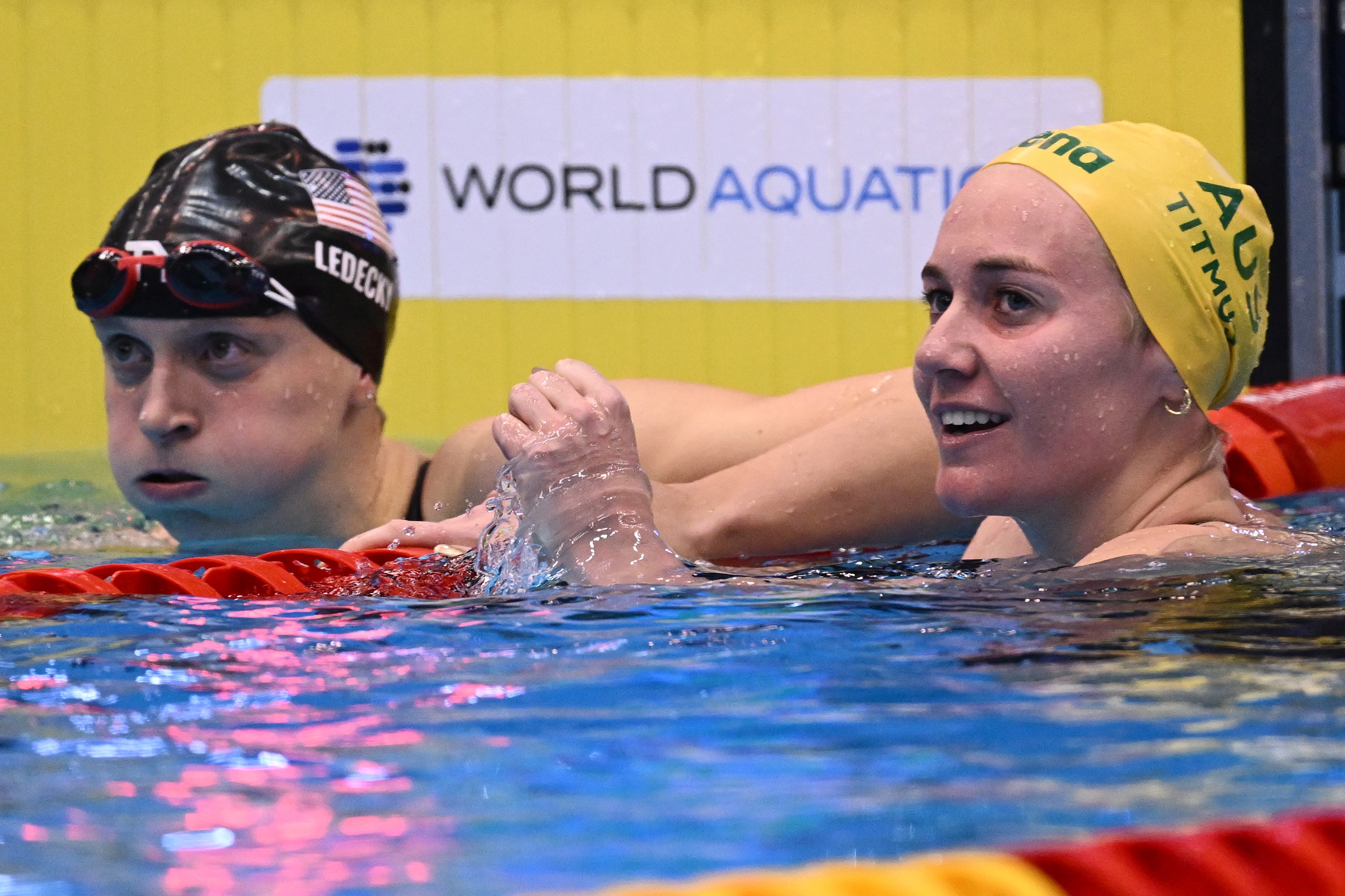 Ariarne Titmus Rival Summer McIntosh Hands US Legend Katie Ledecky ...