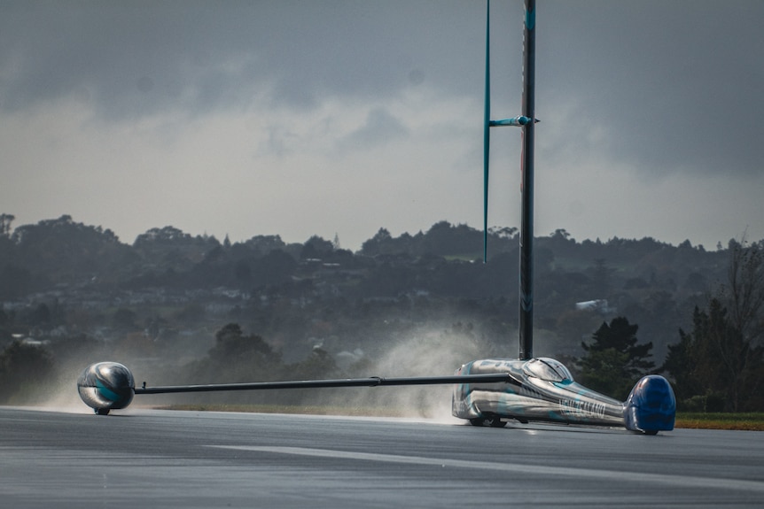 A land yacht on a surface.