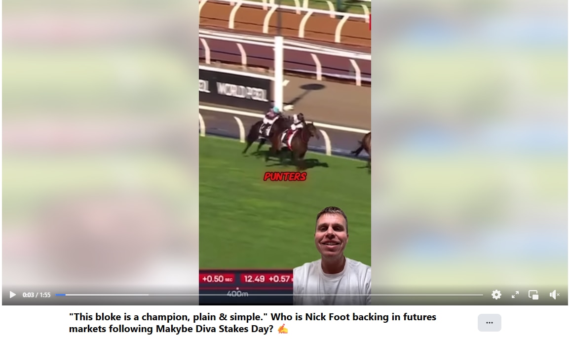 Nick Foot in a racing analysis video he did for racing.com in 2024.