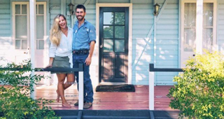 Sam Hart and Alina Rasmussen bought their first home in Blackall.